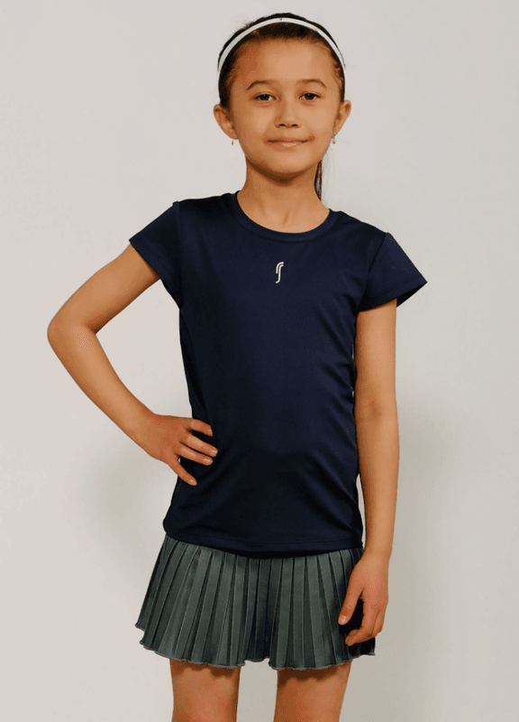 RS Girl's Performance Top - Mesh (Navy / White)