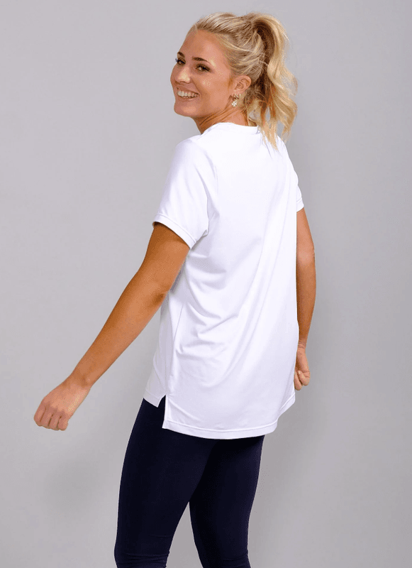 RS Women's Performance Relaxed Tee (White / Black)